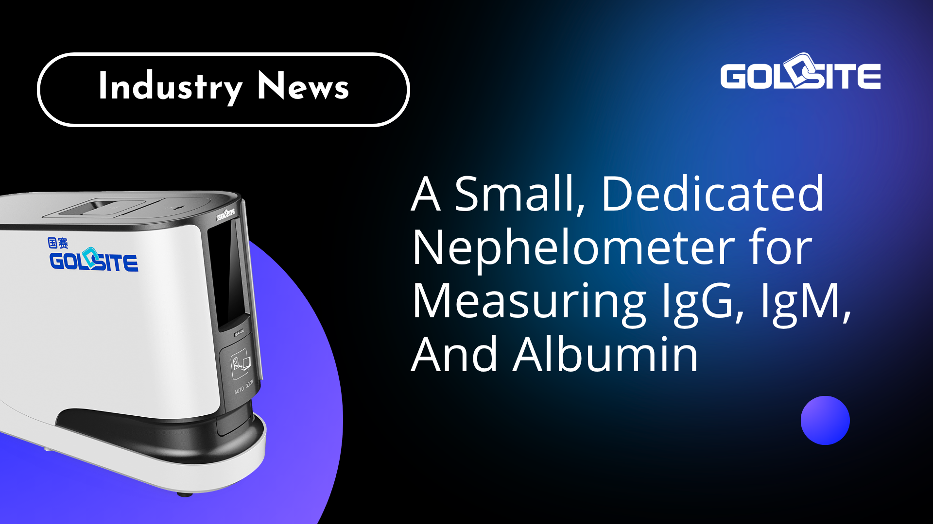 Un petit néphélomètre dédié à la mesure des IgG, des IgM et de l'albumine