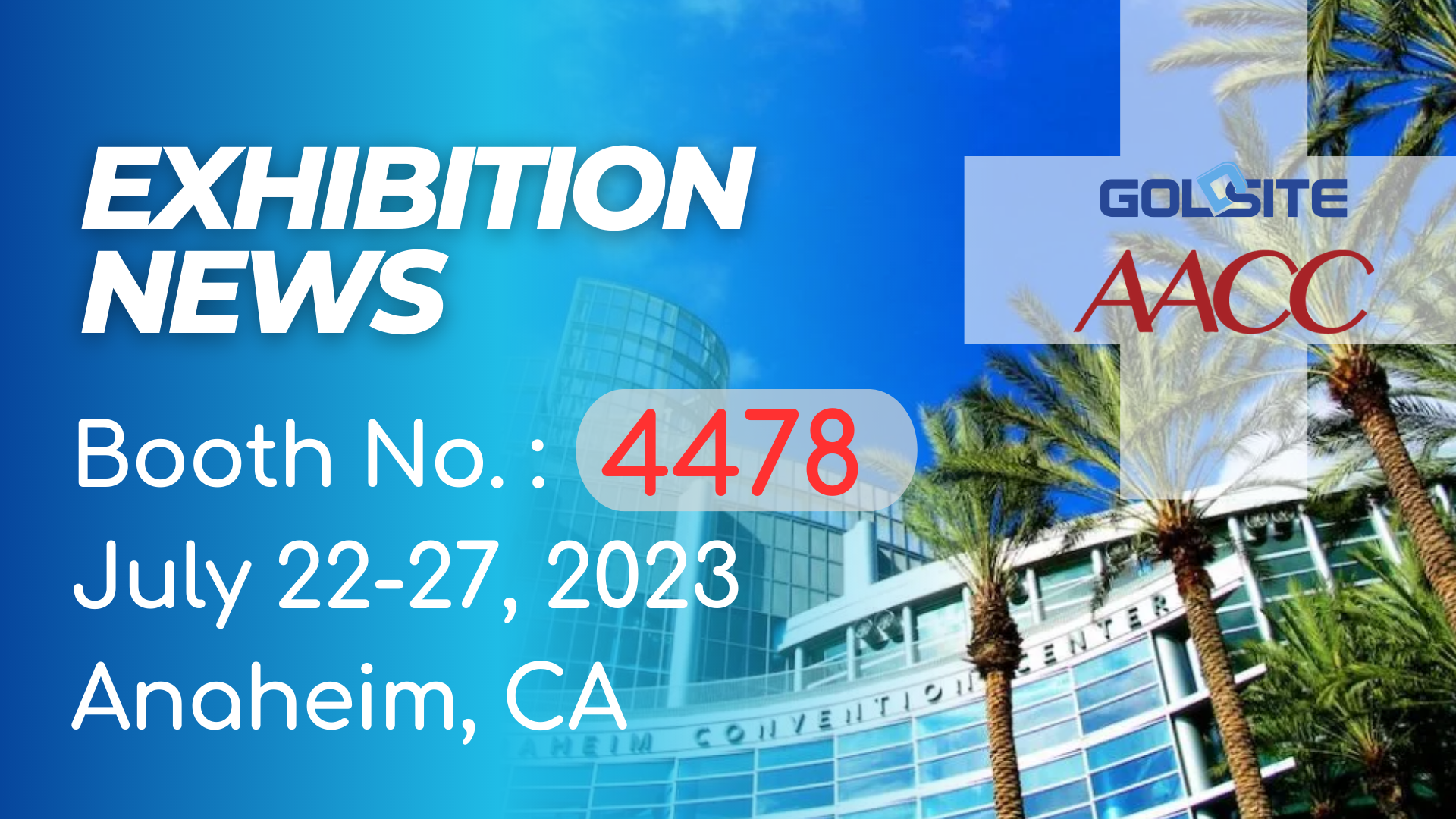 Événements à venir: Goldsite à exposer à AACC 2023 en Californie!